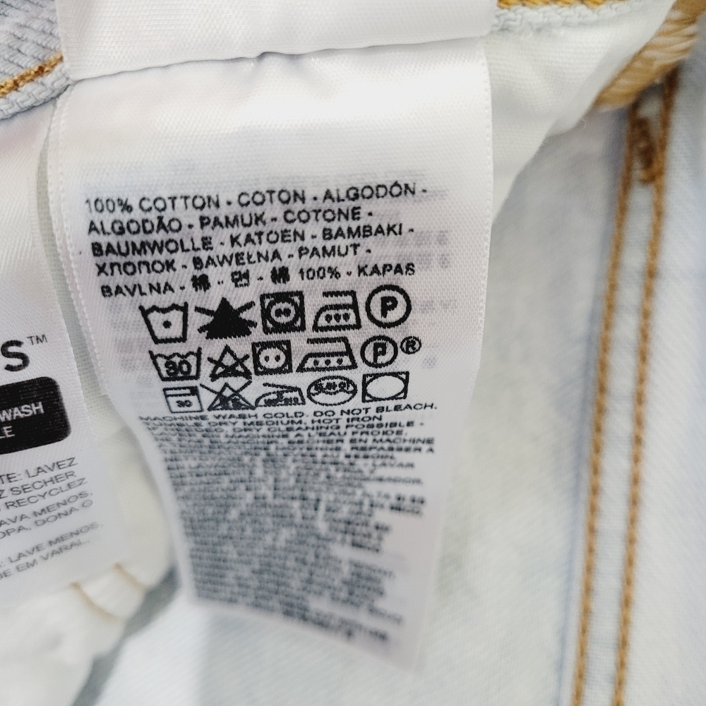 Levi’s 501 Skinny Jeans Light Acid Wash tie dye 29 by 26 - Picture 3 of 8